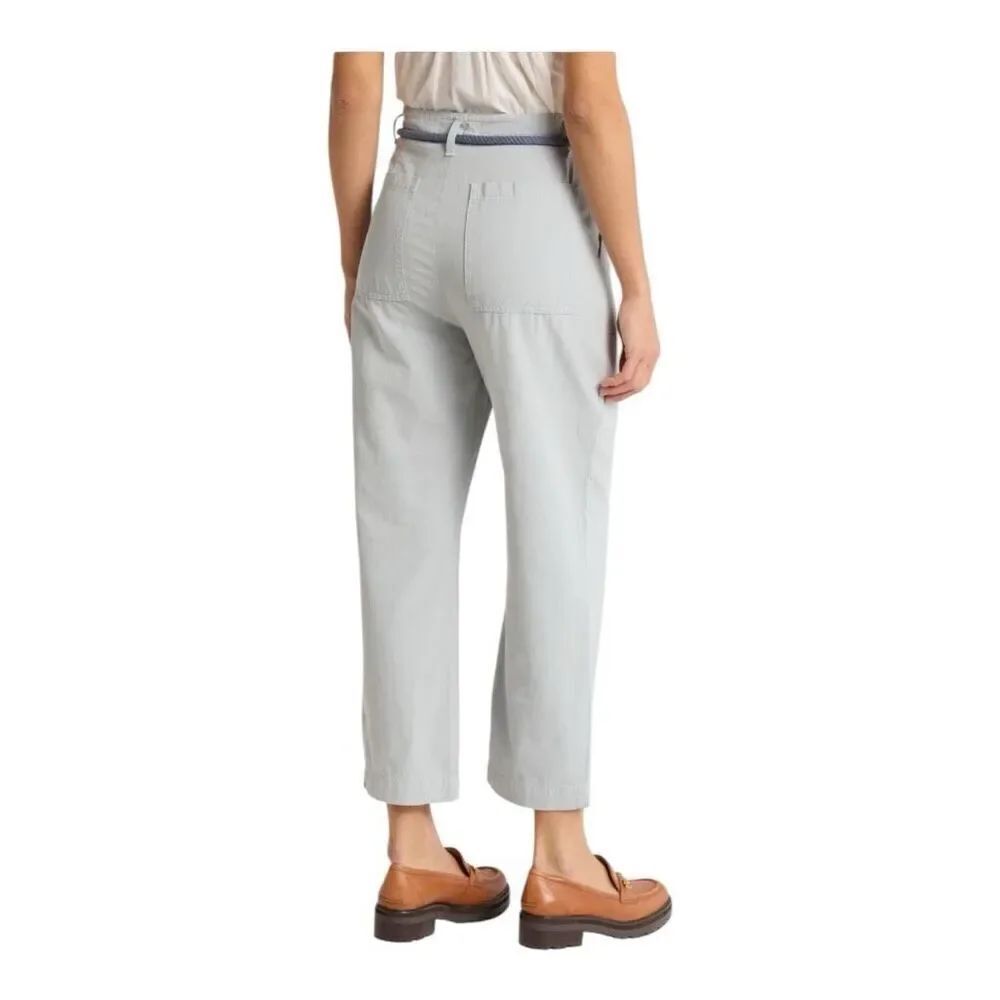 The Great. The Voyager rope belt cropped cotton pants in blue size 27 NWT - Picture 2 of 11